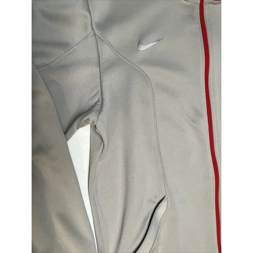 Nike Dri-Fit Ole Miss Full Zip Athletic Jacket Men's Adult SZ SM Gray/Red